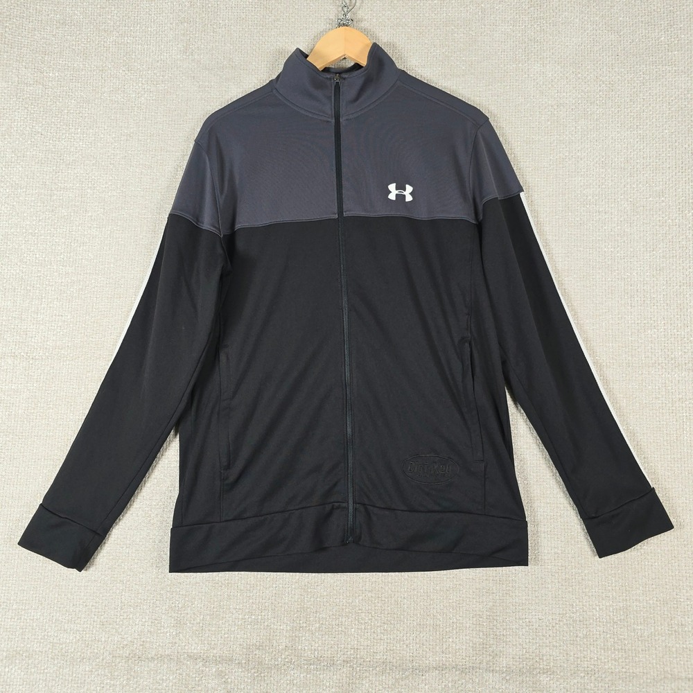 Under Armour Mens Large Black Gray Fitted Full Zip Track Jacket‎ Digi-Key Corp